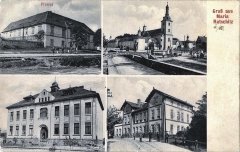 starší foto kaple (vlevo od kostela, v pozadí)