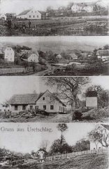 historick foto vsi s kaplí (na třetím snímku shora)
