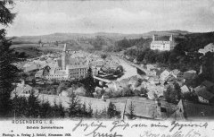 dobová pohlednice města se synagogou (vpravo od středu snímku, s vikýřem na střeše)