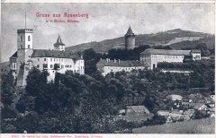 dobová pohlednice města se synagogou
