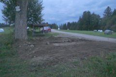 vykopaná podlaha kaple - pohled zleva