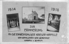 kaple na dobové pohlednici