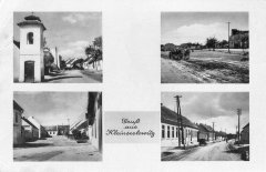 dobová pohlednice vsi se zvoničkou