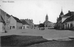 kaple na dobové pohlednici (kousek kaple zcela vlevo)