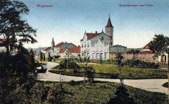 budova hasičské zbrojnice s kaplí