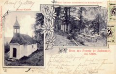 kaple na dobové pohlednici