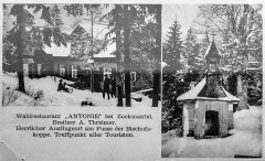 historické foto kaple (vpravo)