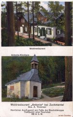 kaple na dobové pohlednici