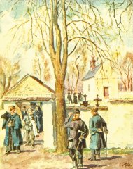 ilustrace Adolfa Kašpara s námětem hrobky