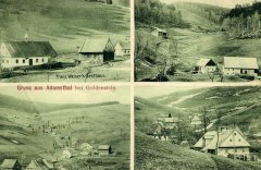 historické foto kaple na okenkové pohlednici (vlevo dole)