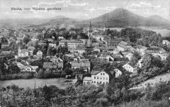 dobová pohlednice města s kaplí (vlevo od středu)