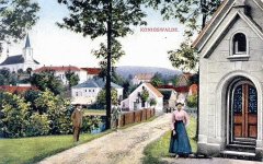 historické foto kaple (vpravo)