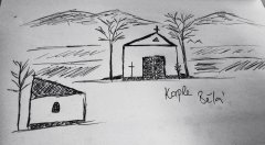 Amatérská kresba pravděpodobné podoby kaple