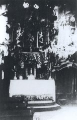 historické foto oltáře v kapli