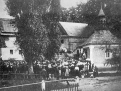 historické foto kaple - svěcení zvonu
