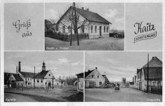 dobová pohlednice vsi s kaplí