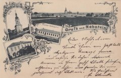 historické foto vsi s kostelem