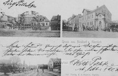 dobová pohlednice vsi s kapličkou (vpravo nahoře)