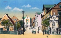 dobová pohlednice vsi s kapličkou