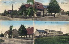 dobová pohlednice vsi s kaplí (vlevo dole)