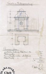 plán na renovaci kaple s vyúčtováním nákladů z 5.8.1935