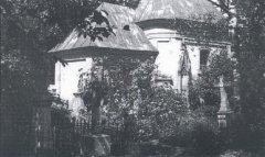 historické foto hřbitova a kaple