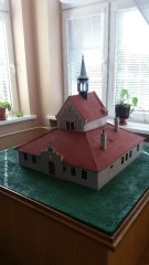 model kaple na obecním úřadě v Petrohradě