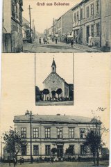 dobová pohlednice vsi s kaplí