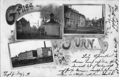 dobová pohlednice města s kaplí