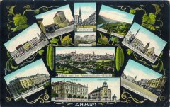 dobová pohlednice města s kaplí (na dolním snímku)