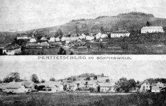 historické foto kaple (na dolním obrázku vpravo)
