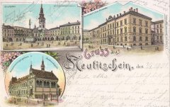 dobová pohlednice města s kaplí (vlevo dole)