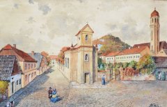 obraz s motivem kaple od F. Hauschilda