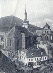 historické foto zvonice (vpravo)
