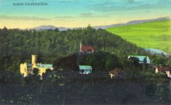 dobová pohlednice hradu s kaplí