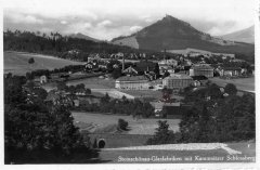 dobová pohlednice města s kaplí (v červeném kroužku)