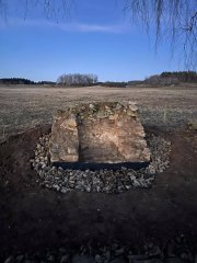 očištěné zdivo kaple připravené k obnově