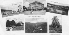 dobová pohlednice města s kaplí