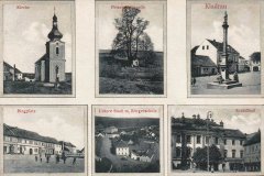 dobová pohlednice města s kaplí