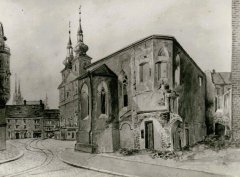 kresba bourání kaple