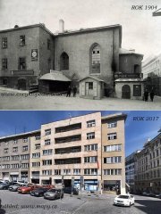 srovnání – pohled na historickou a současnou zástavbu 