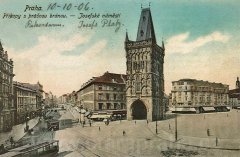 historická pohlednice z období po zboření kostela