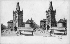 kostel na dobové pohlednici