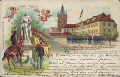 historické foto kostela v pozadí