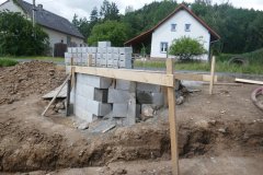 základová deska nové kaple - pohled zezadu zprava