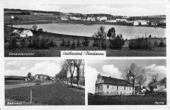 dobová pohlednice vsi s kaplí