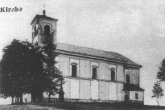 výřez snímku s kostelem z předchozí pohlednice