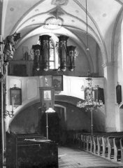 historické foto interiéru kostela