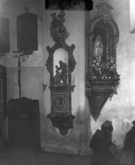 historické foto interiéru původního kostela