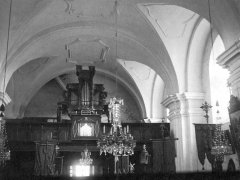 historické foto interiéru kostela